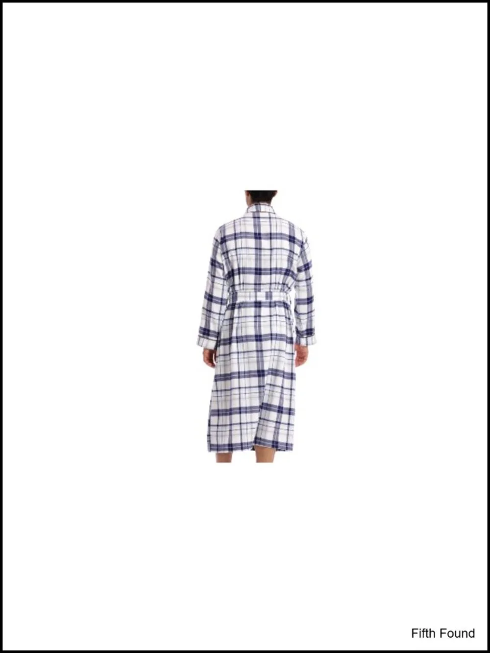 Shawl Collar Flannel Fleece Robe Full Length with Tie Cotton